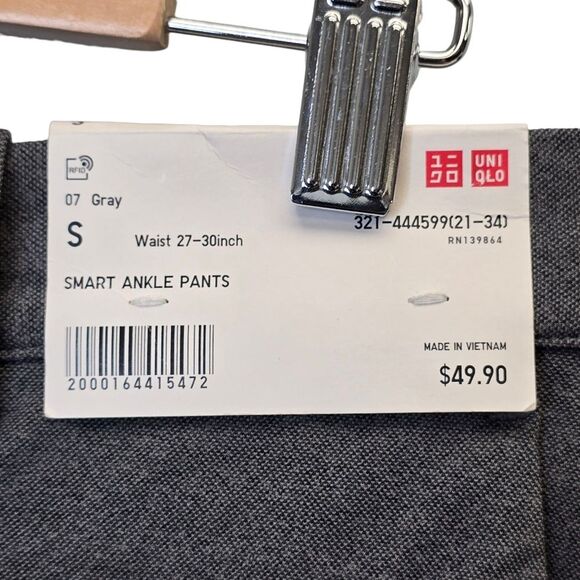 NWT Uniqlo Women's S Smart Ankle 2-Way Grey Stretch Dress Pants - Picture 7 of 16